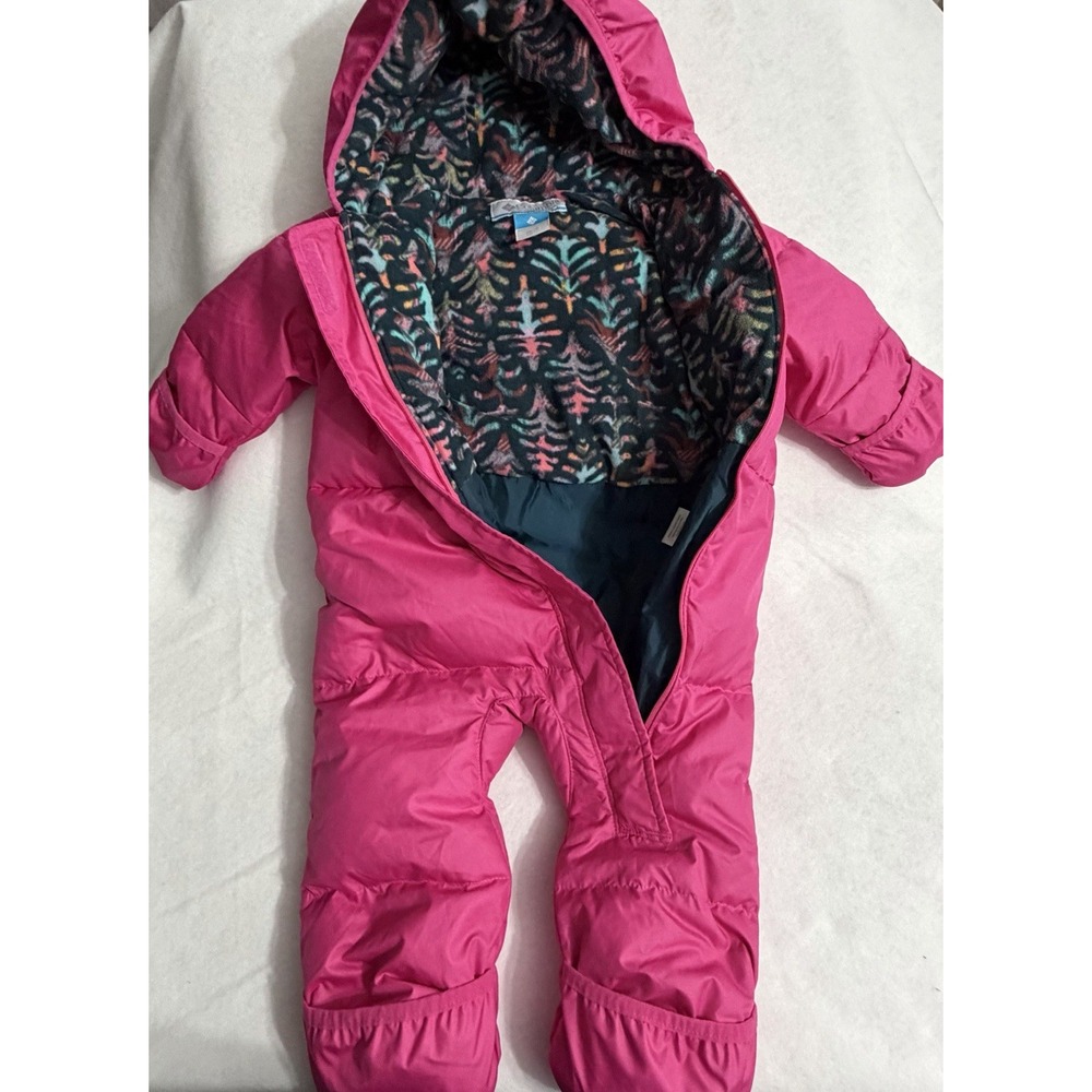 Columbia Snuggly Bunny Bunting Fleece Lined Infant Snowsuit Size 12-18 Months